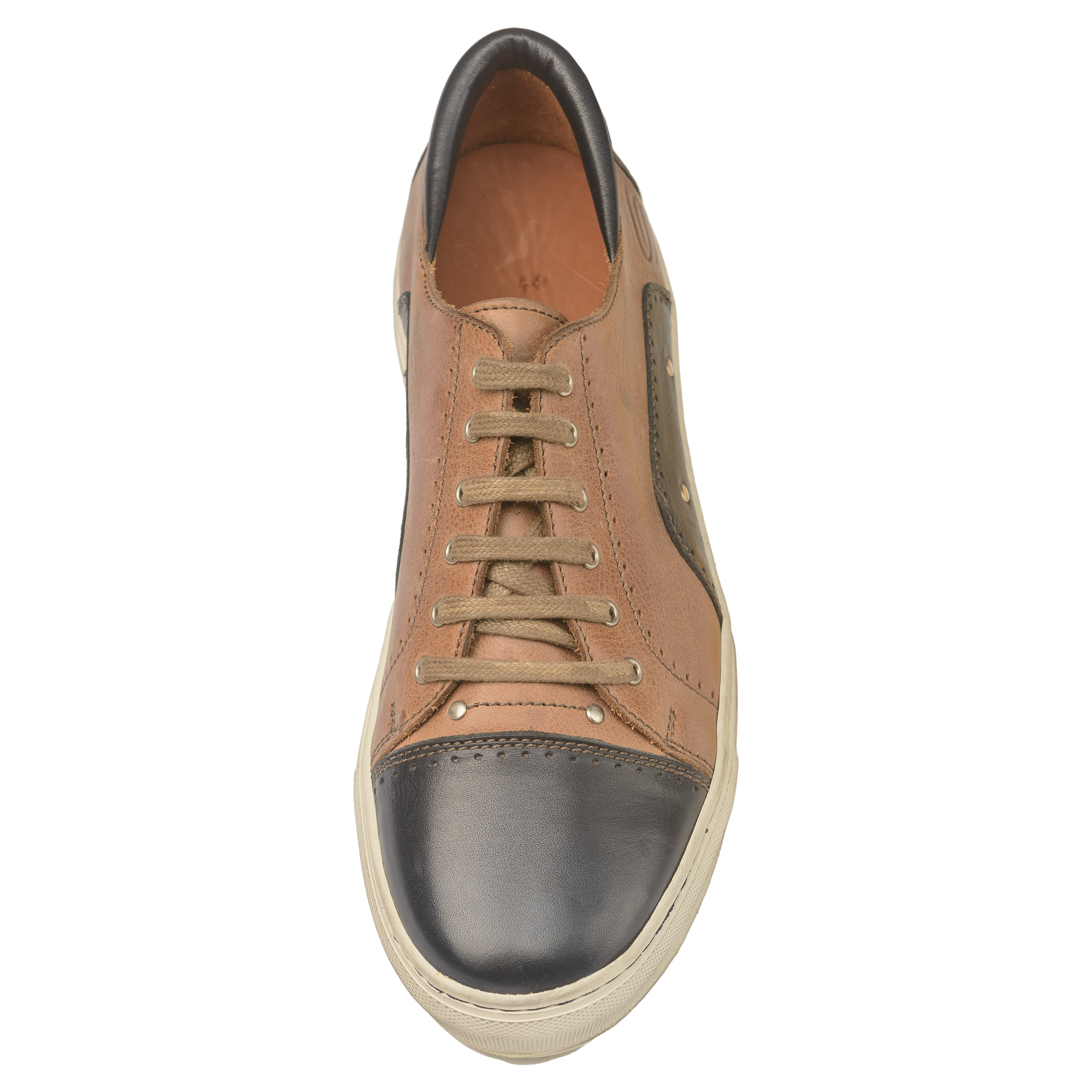 Badminton-Sneaker-Naturleder-Schuh-blau-beige-top Badminton-Sneaker-Naturleder-Schuh-blau-beige-top