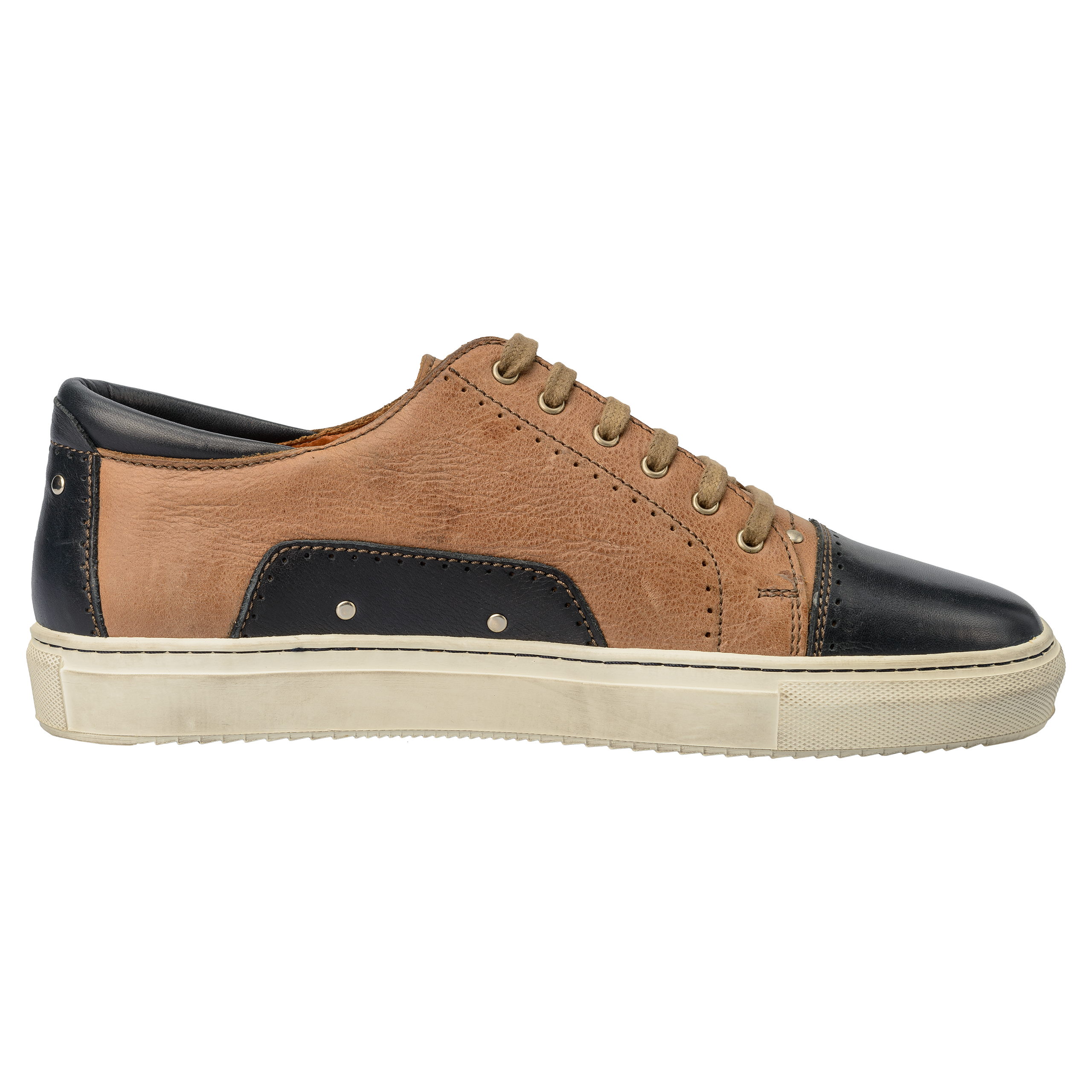 Badminton-Sneaker-Naturleder-Schuh-blau-beige-innen Badminton-Sneaker-Naturleder-Schuh-blau-beige-innen