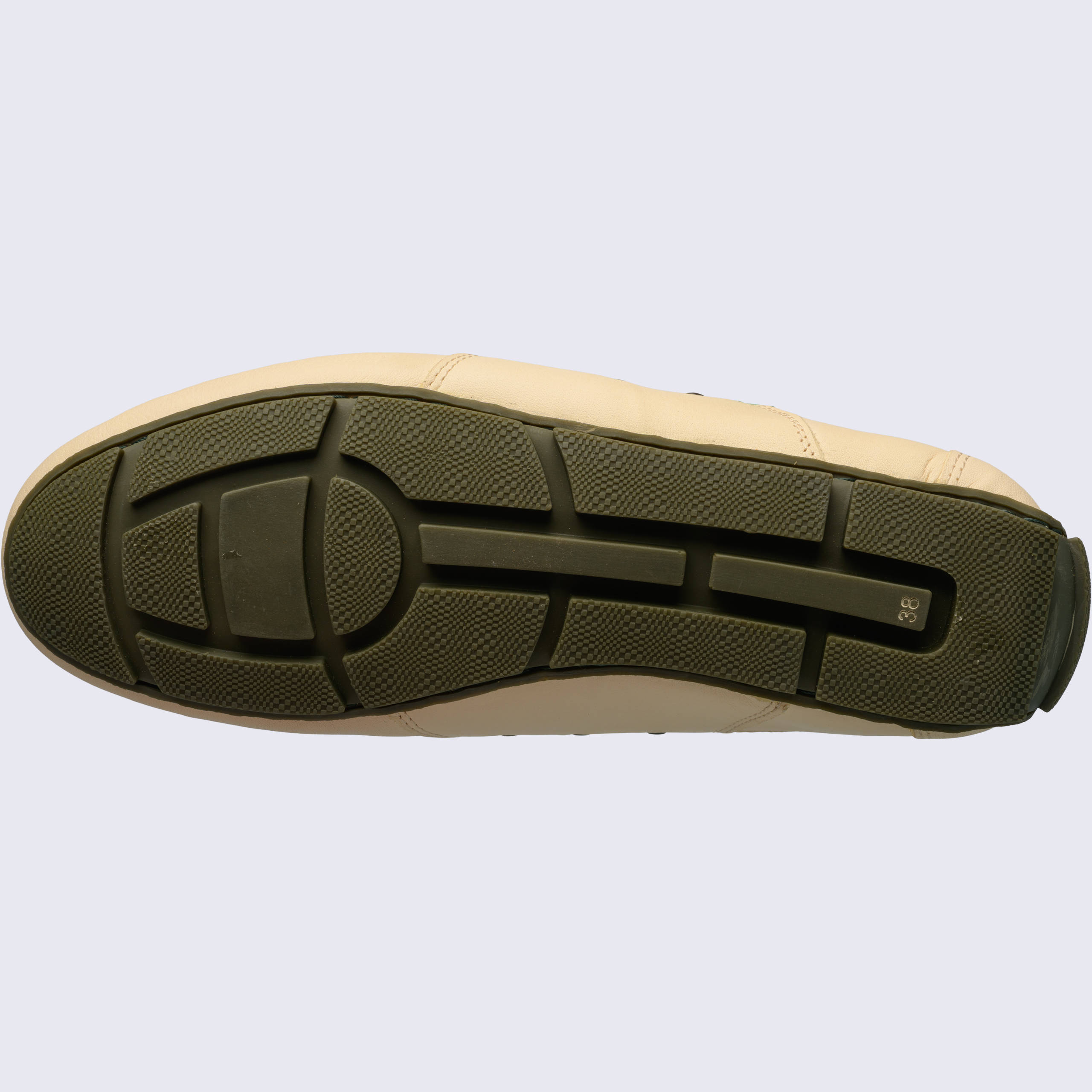 Mokassin-Damen-Naturleder-Schuh-Gummilaufsohle