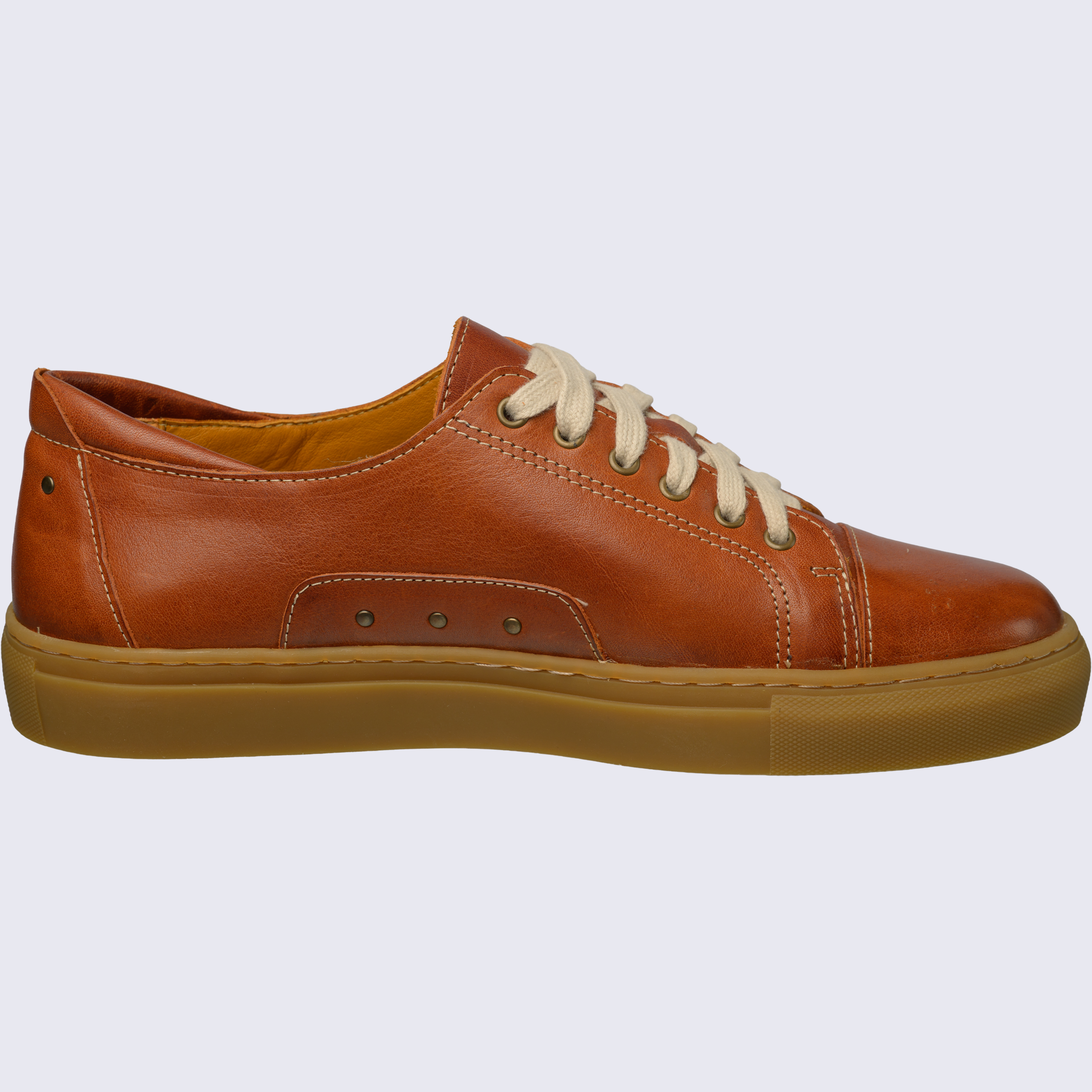 Badminton-Sneaker-Naturleder-Schuh-braun-honeysole-innen Badminton-Sneaker-Naturleder-Schuh-braun-honeysole-innen