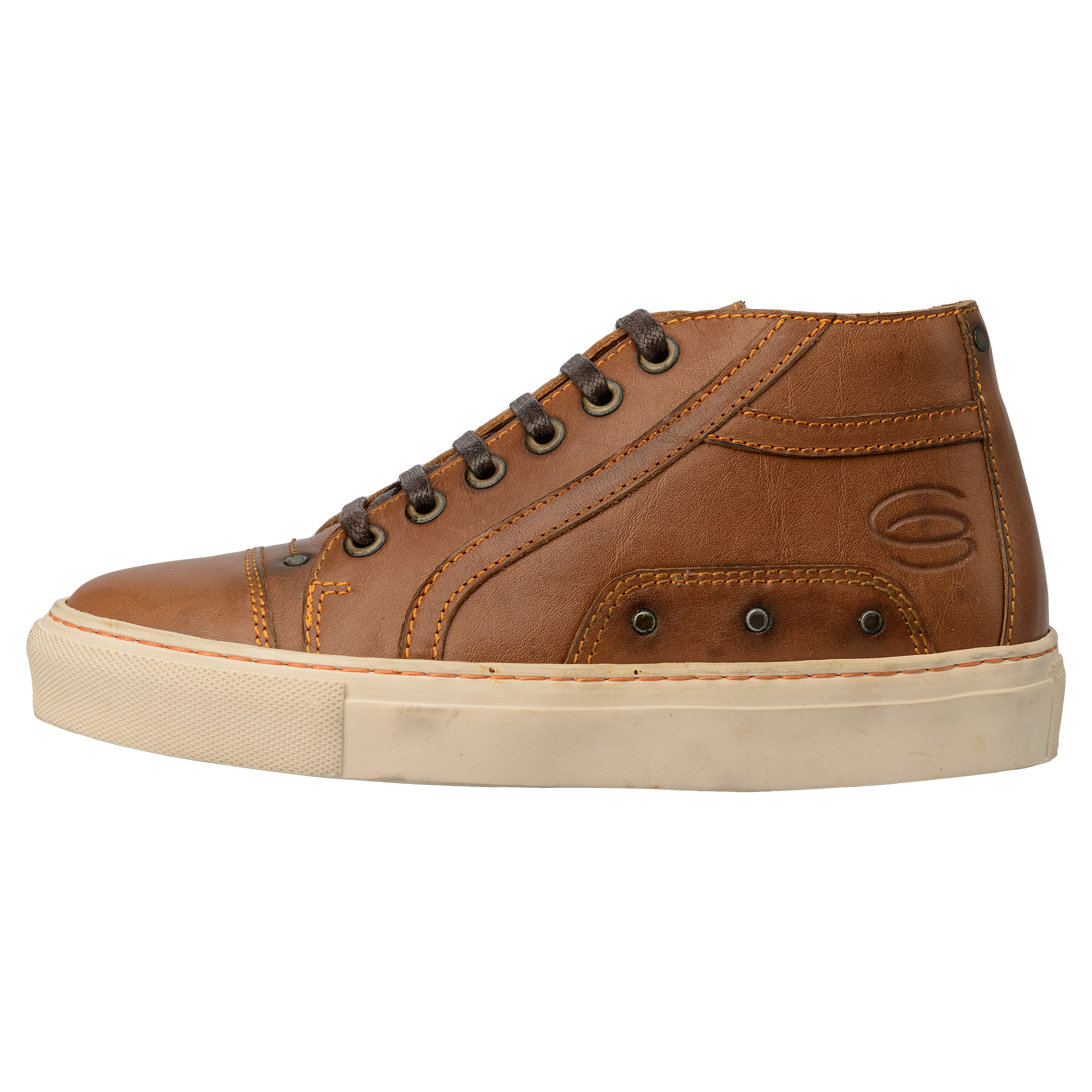 BASKET Damen Basket-Sneaker-Booty-Naturleder-Schuh-Damen-unibraun-aussen