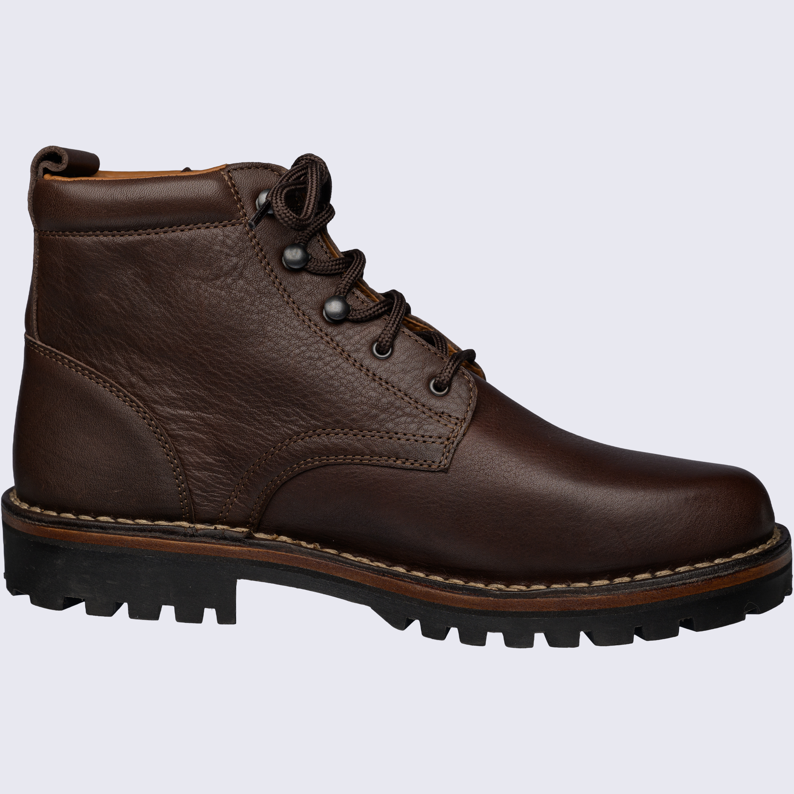 Heavy-Duty-Boot-Mountain-men-Naturleder-Schuh-wood-innen
