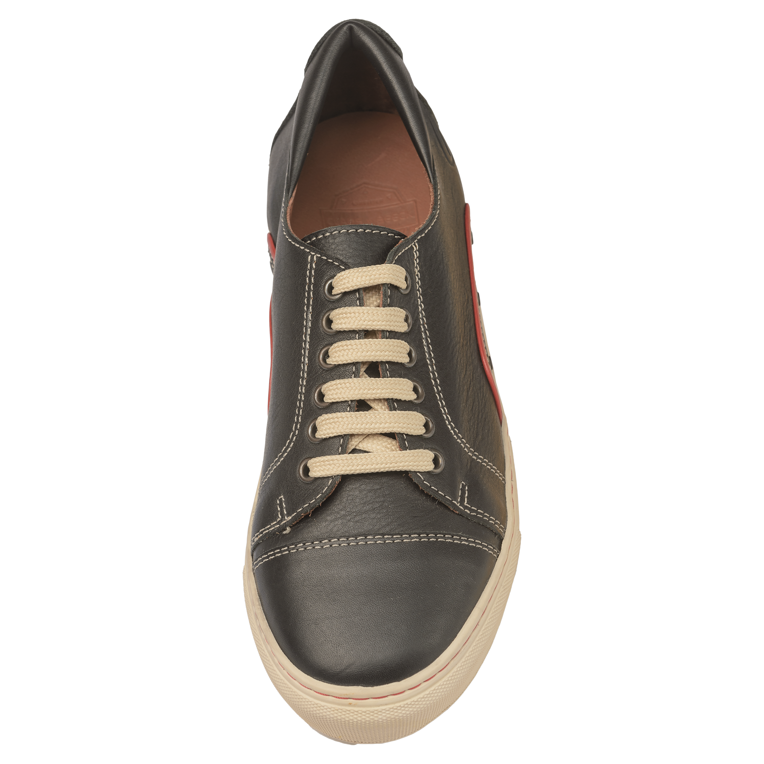 Skate-Sneaker-Naturleder-Schuh-schwar-top