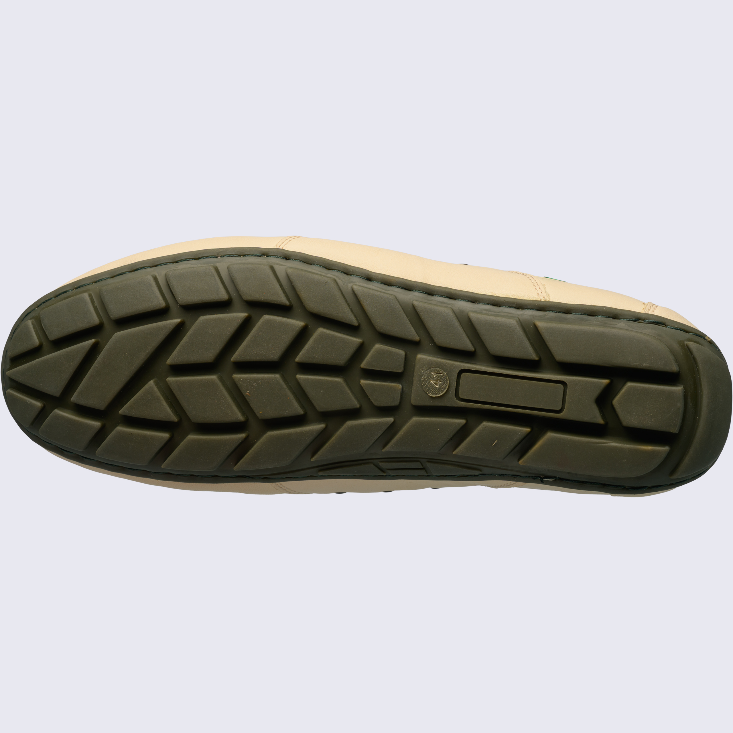 Mokassin-Naturleder-Schuh-Gummilaufsohle