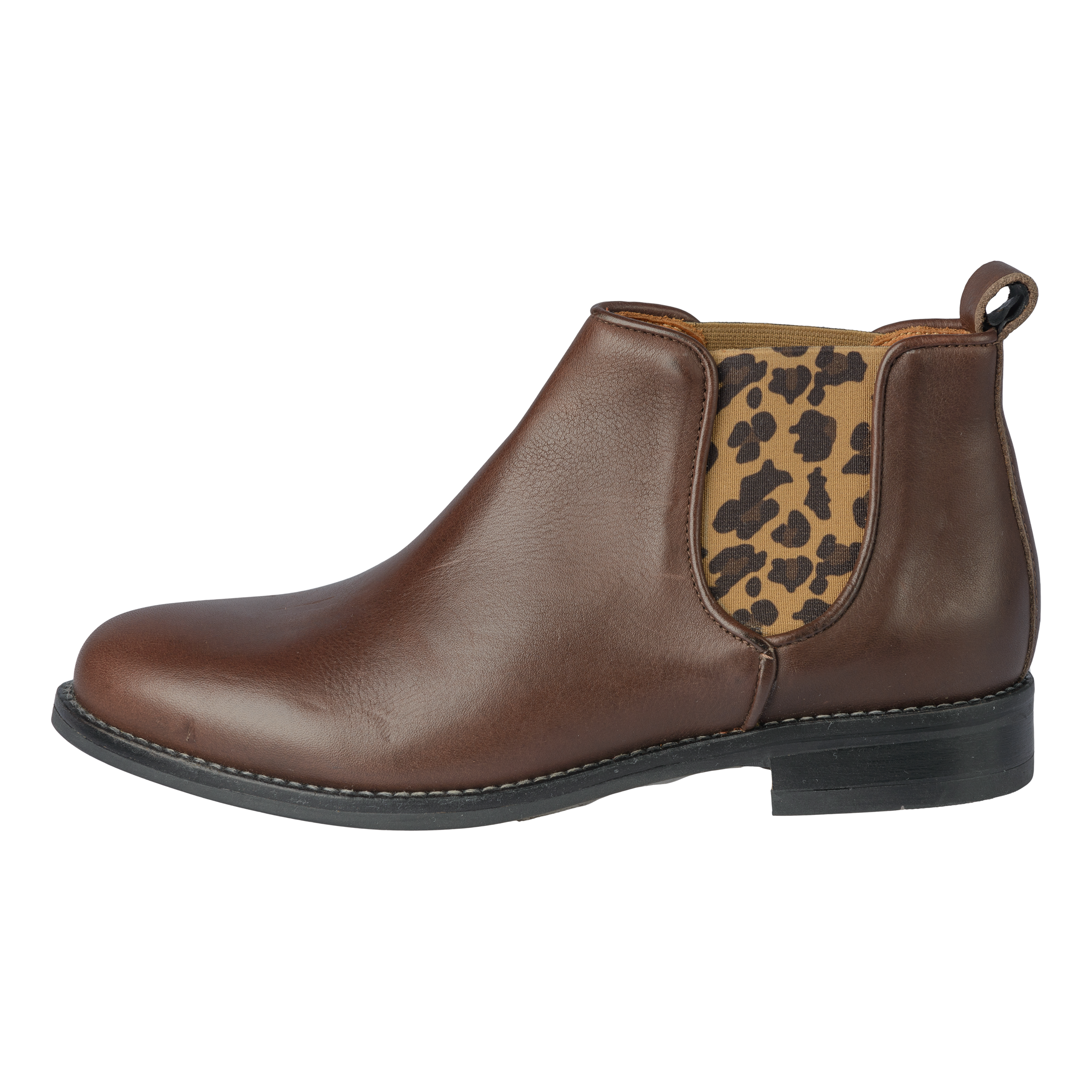 CHELSEA Chelsea-booty-Naturleder-Schuh-braun