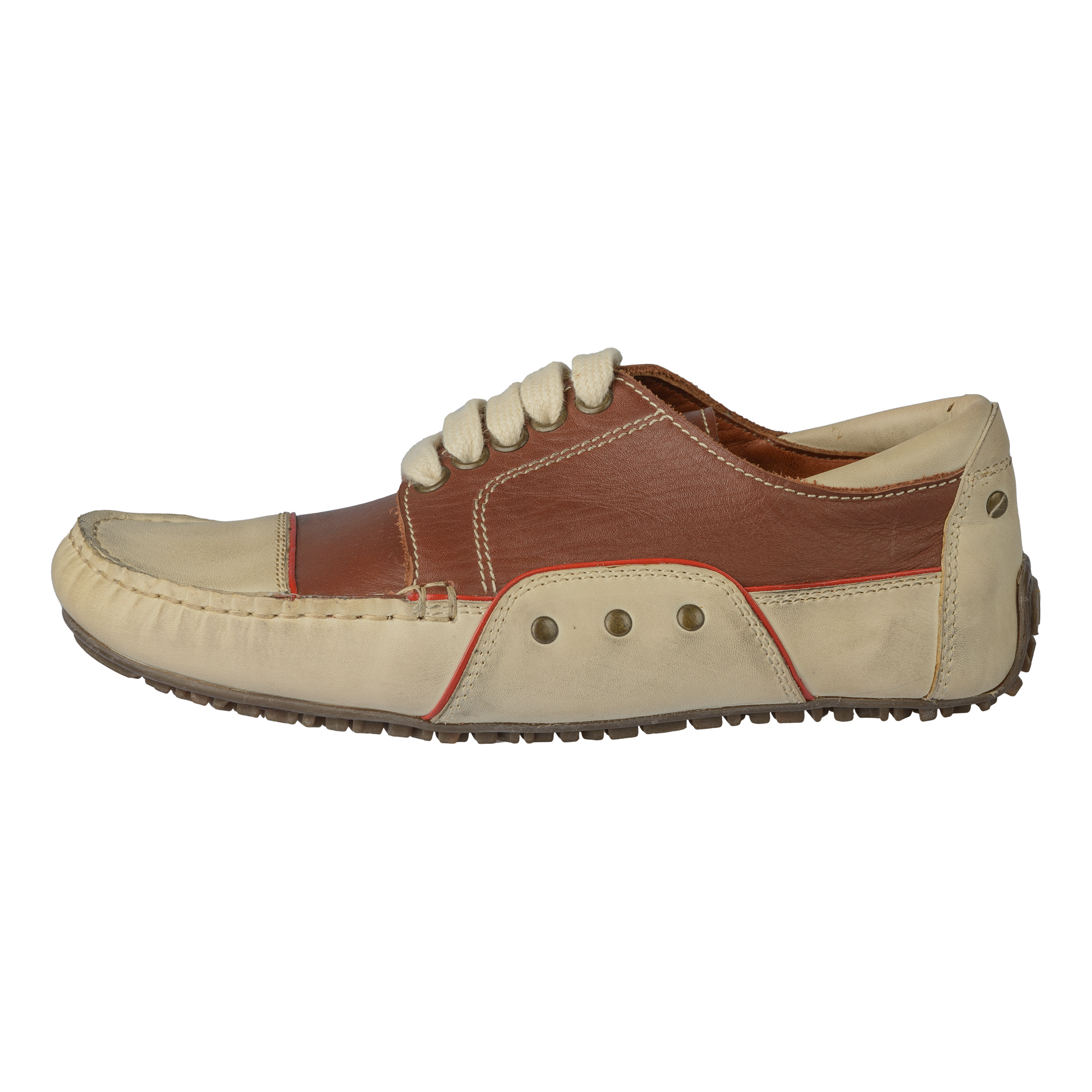SUMMERSPORTS ladies SummerSports-Mokassin-Natuldeder-Schuhe-Damen-ecru-braun