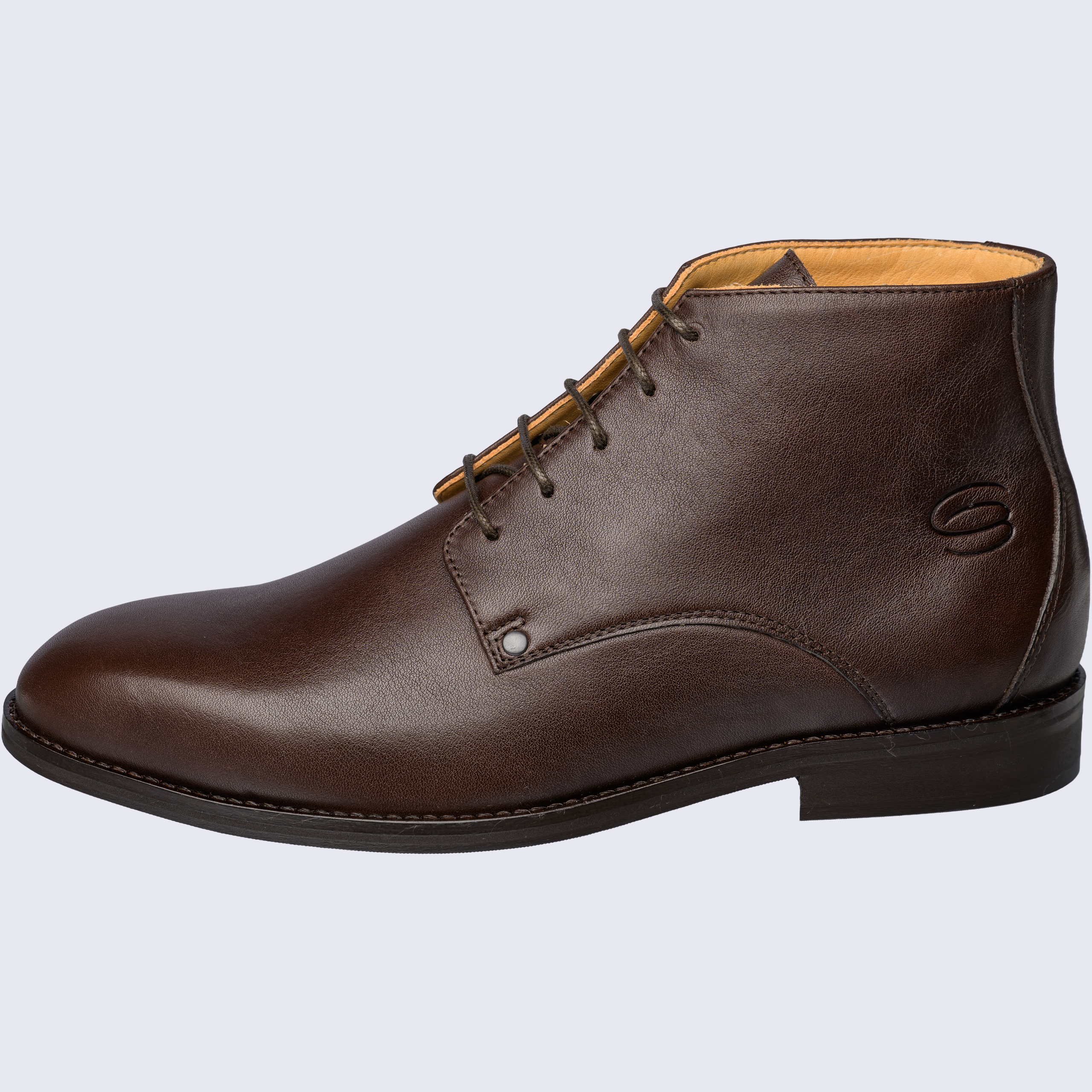 BEAT Beat-klassische-Herren-Stiefelette-Naturleder-Schuh-braun