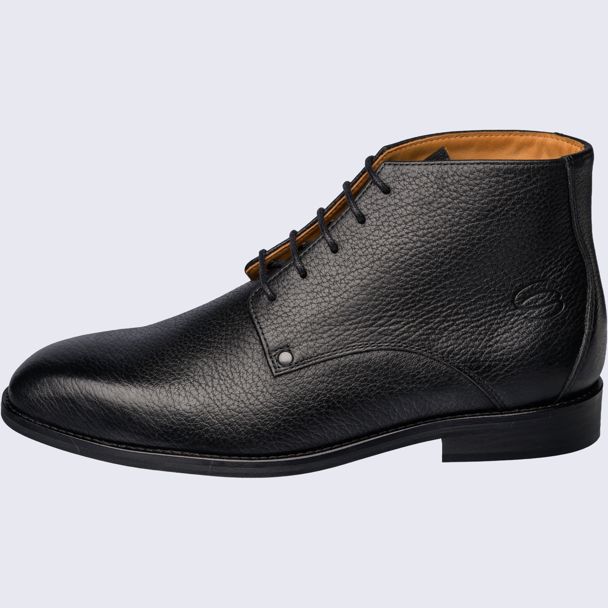 BEAT Beat-klassische-Herren-Stiefelette-Naturleder-Schuh-schwarz