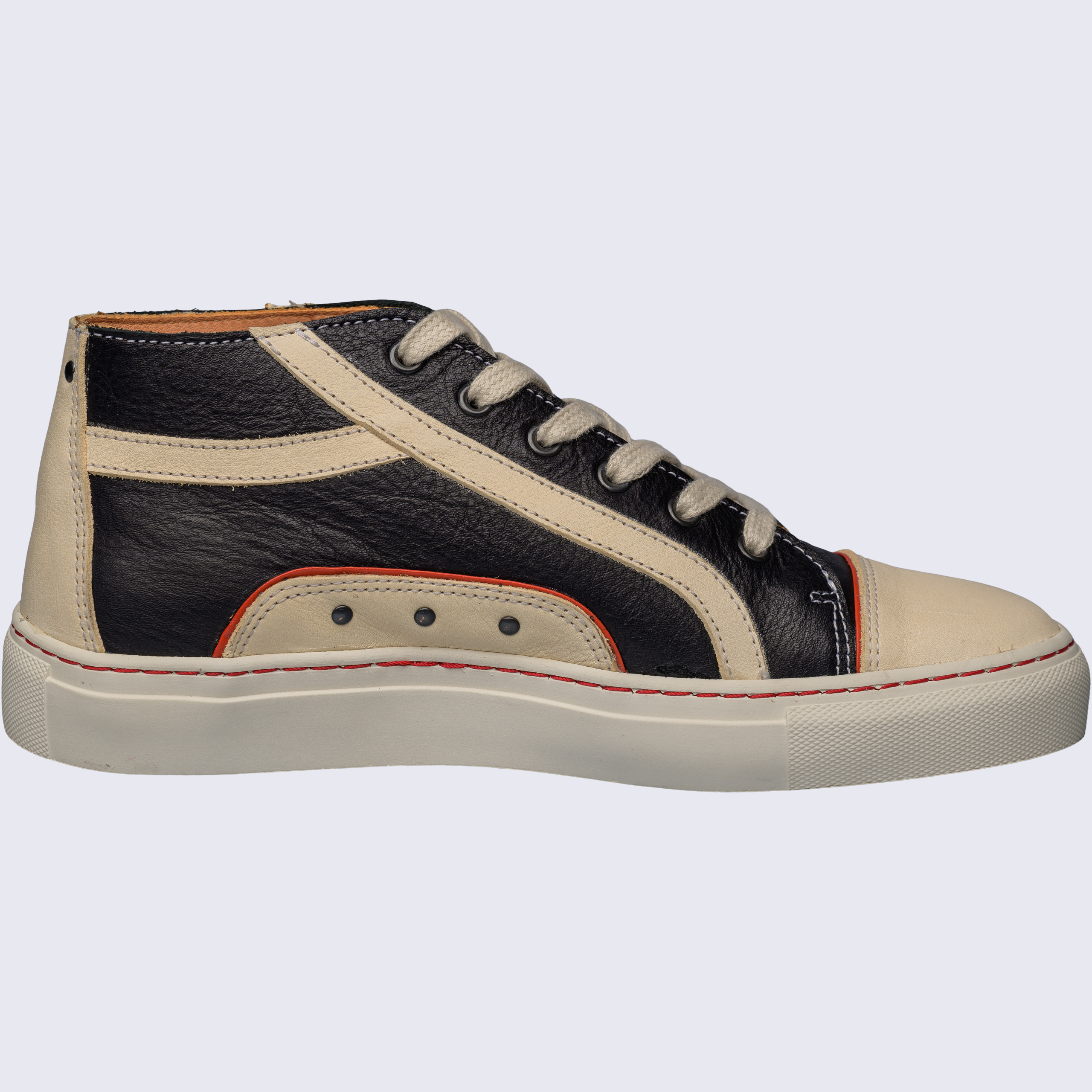 Basket-Damen-Sneaker-Booty-Naturleder-Schuh Basket-Damen-Sneaker-Booty-Naturleder-Schuh
