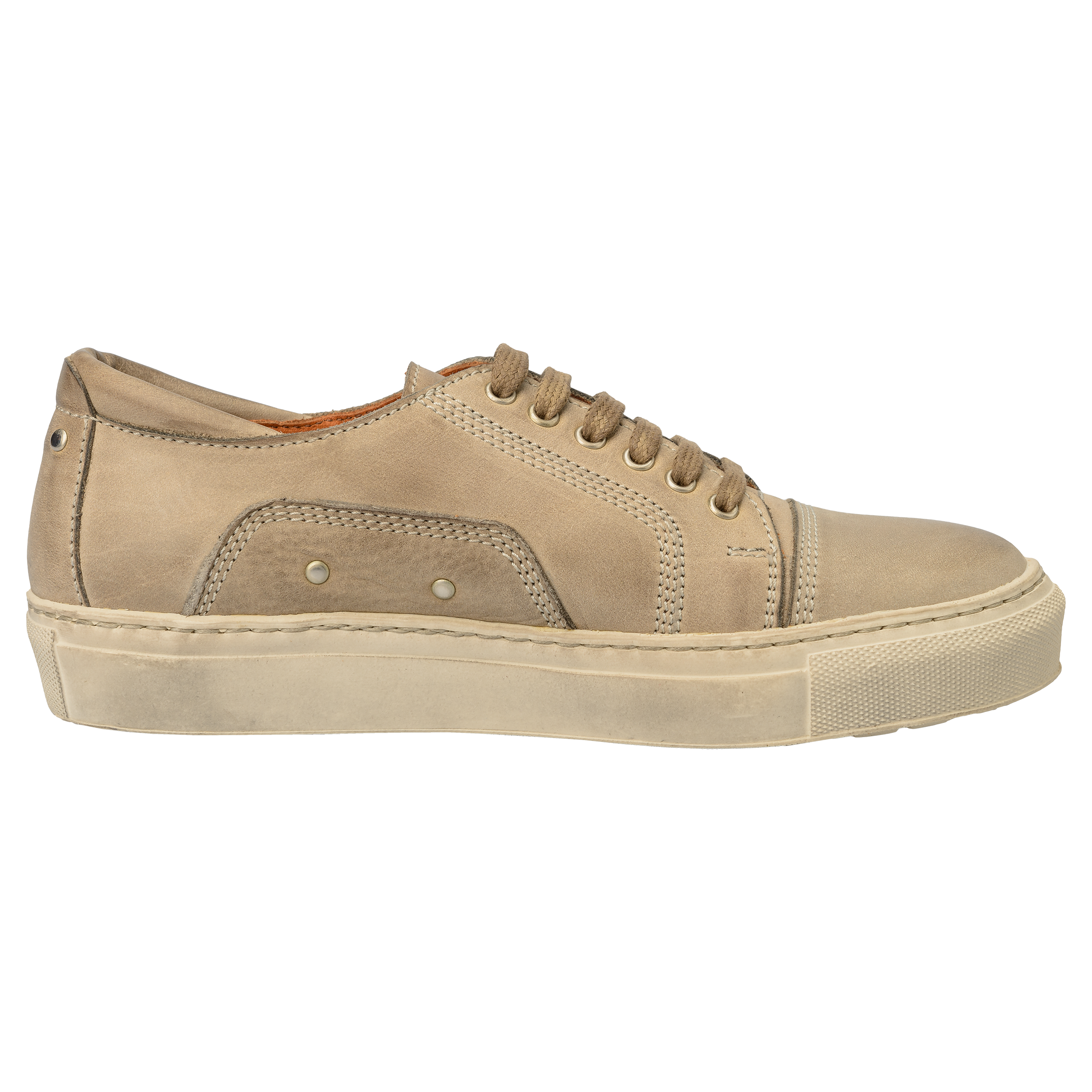 Badminton-Sneaker-Naturleder-Schuh-khaki-innen Badminton-Sneaker-Naturleder-Schuh-khaki-innen
