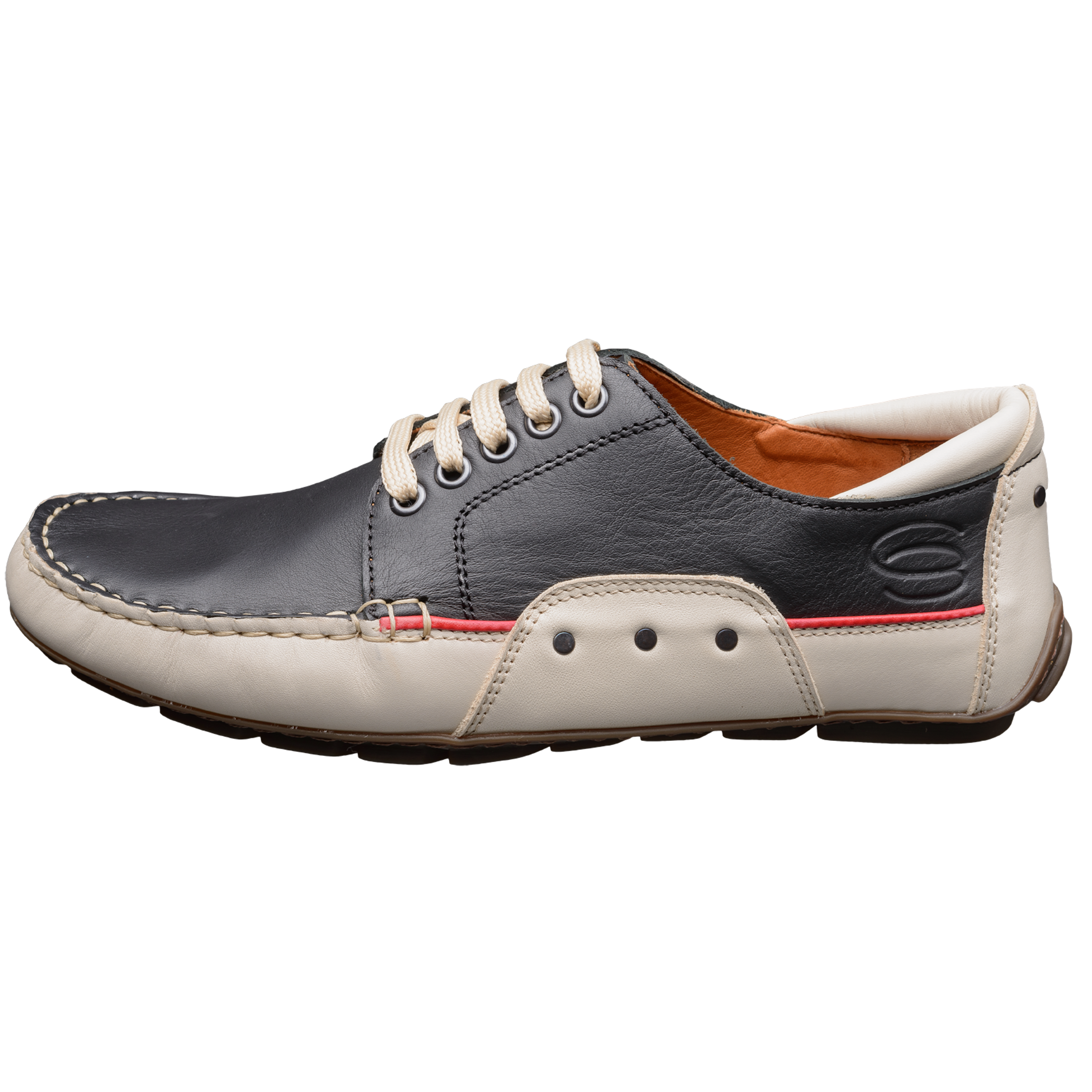 SummerSports-Mokassin-Naturleder-Sneaker-schwarz