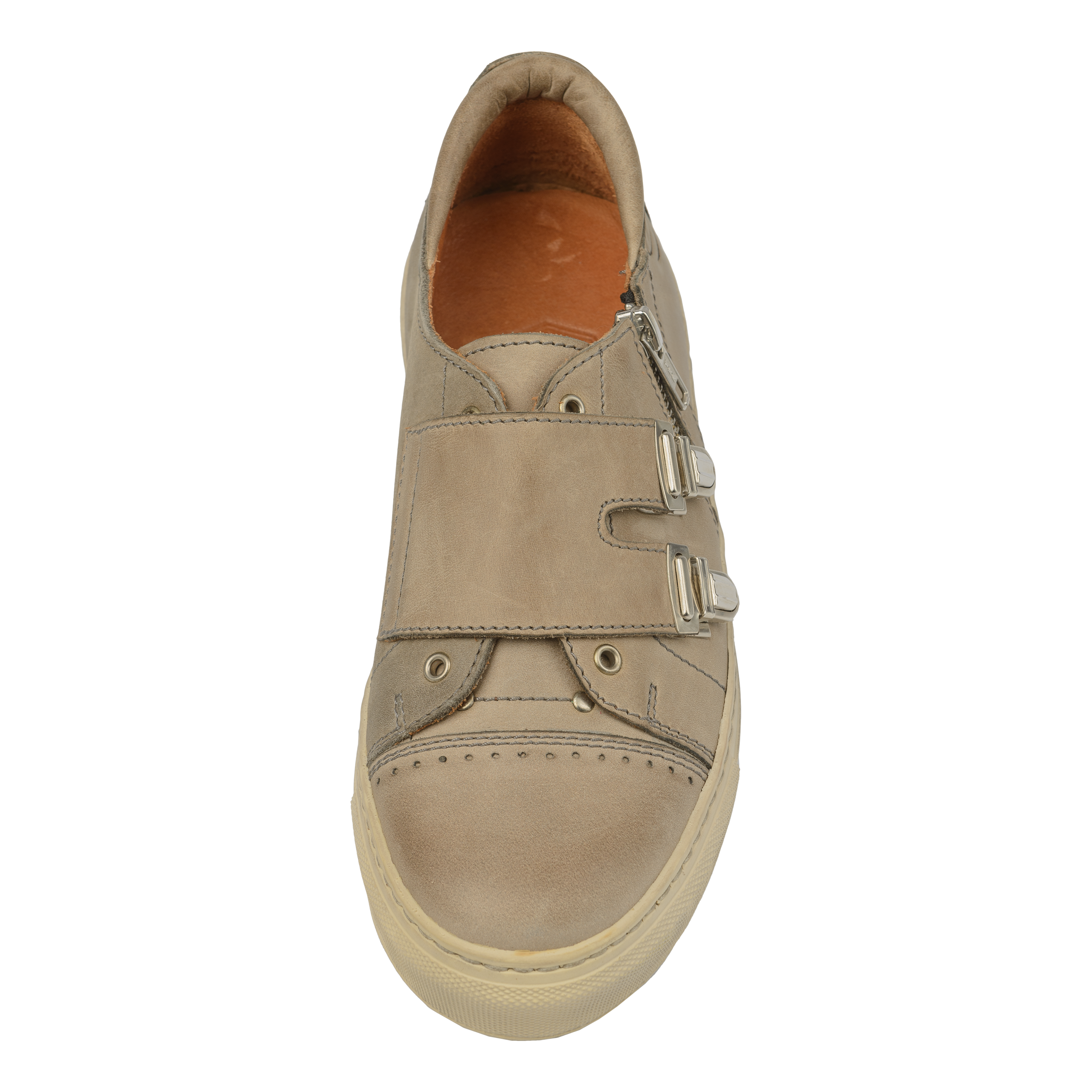 Monk-Sneaker-Naturleder-Schuh-taupe-top Monk-Sneaker-Naturleder-Schuh-taupe-top