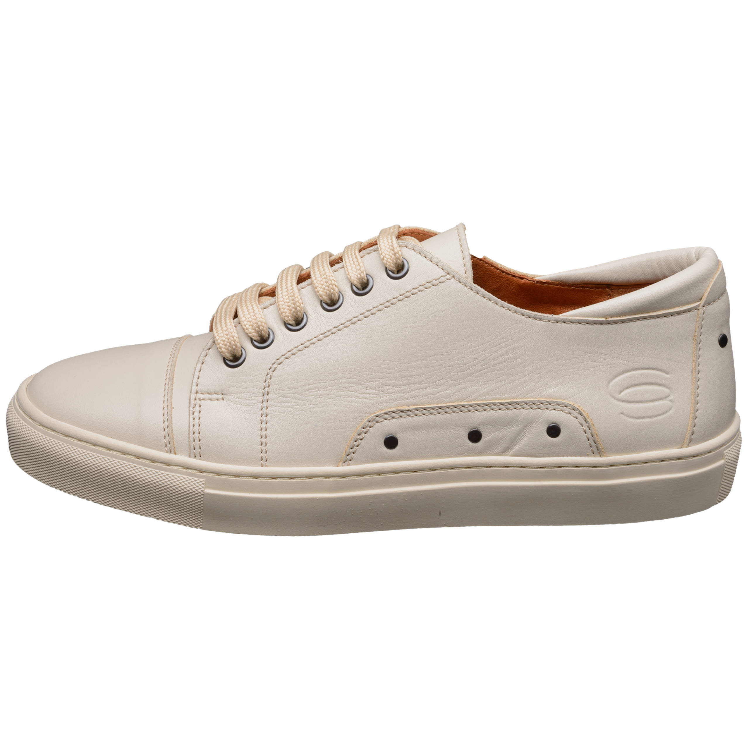 BADMINTON Herren Badminton-Sneaker-Naturleder-Schuh-ecru