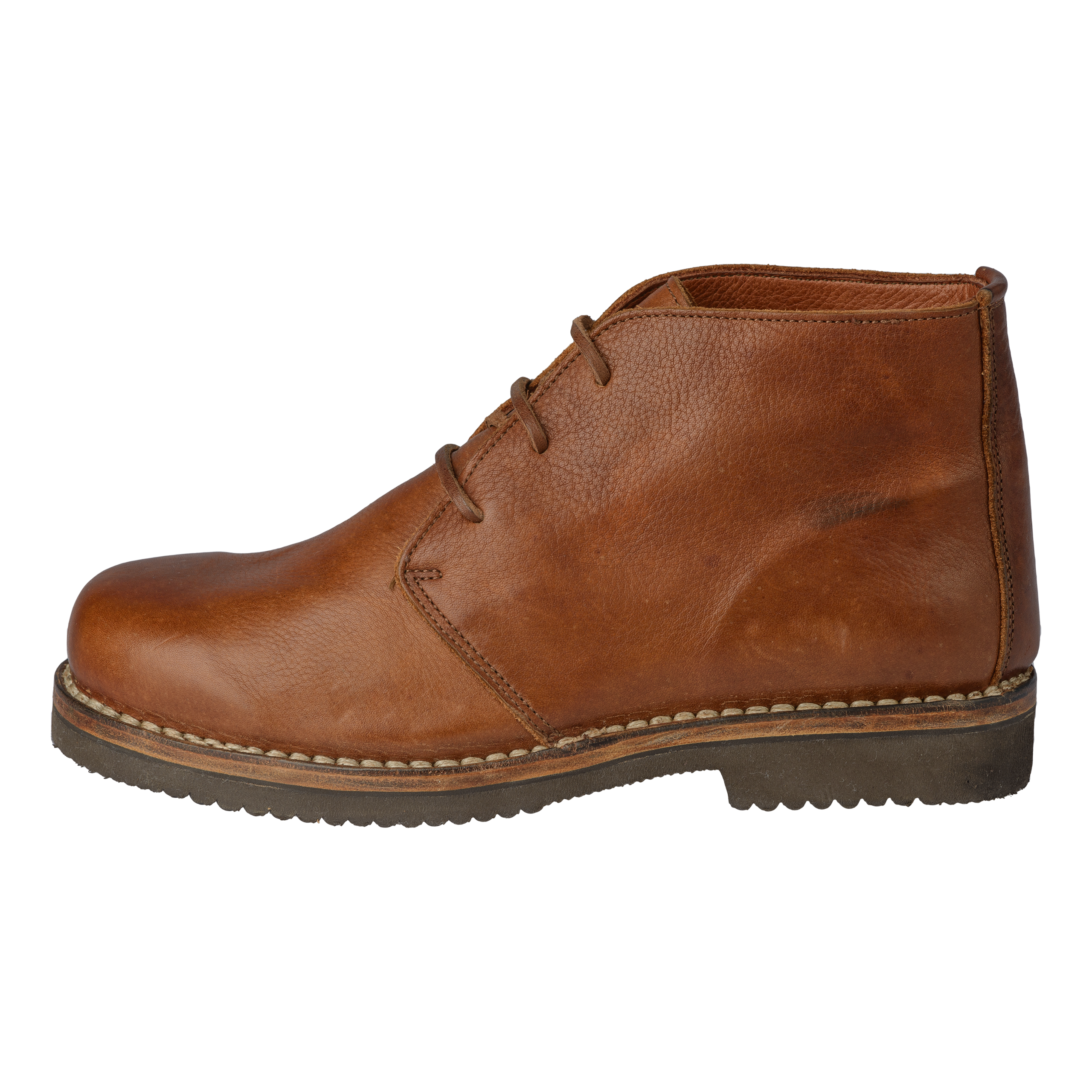 BASSO Basso-Booty-Naturleder-Schuh-flexibel-genaeht-braun