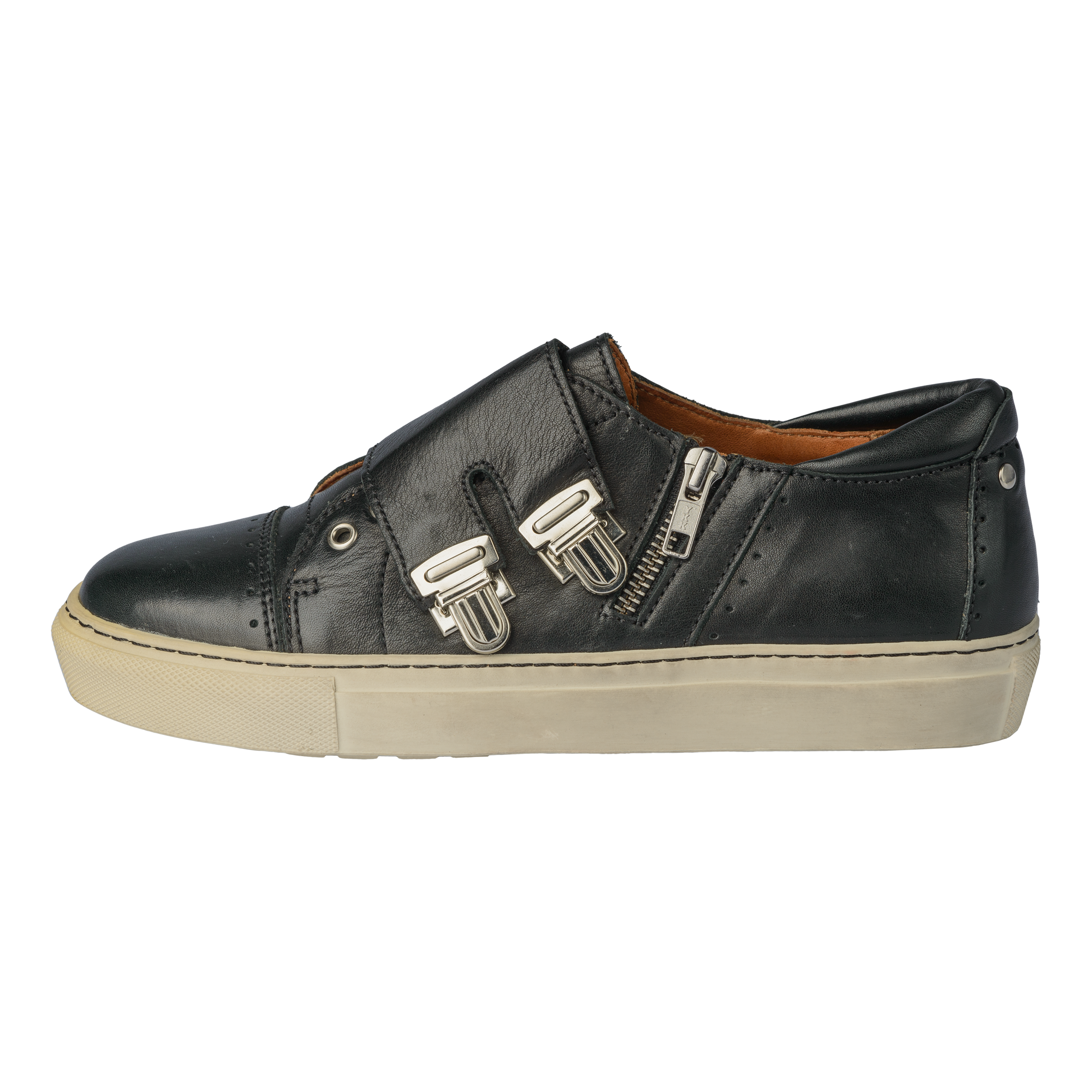 MONK Monk-Sneaker-Naturleder-Schuh-schwarz